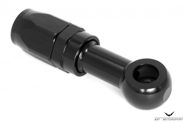 Dash 6 / -6 AN / JIC 6 M10 (10.3mm) Eye Banjo NBR Hose Fitting Black Anodized